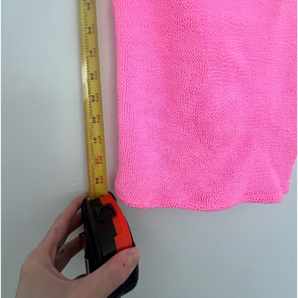 ❗️Sold❗️NWT Hunza G Pink Crinkle Tank Dress One Size 🩷 - Picture 4 of 14